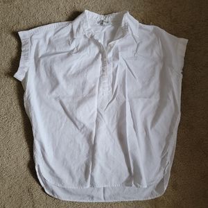 Madewell Central Popover Top White S NWOT